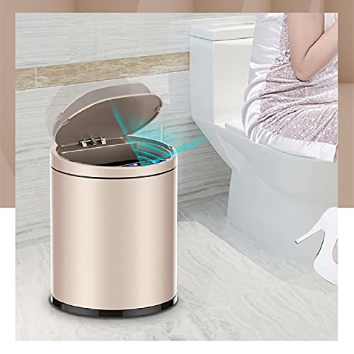 Slimme prullenbak roestvrijstalen bewegingssensor inductie automatische thuis geschikt voor woonkamer keuken badkamer… - Image 7