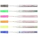 Tomorotec Metallic Self-Outline Markers - 6 Colors, 2mm Nylon Tip, STA Double Line Pen for Journaling, Coloring, Sketching, Card Making and Christmas Crafts for Kids