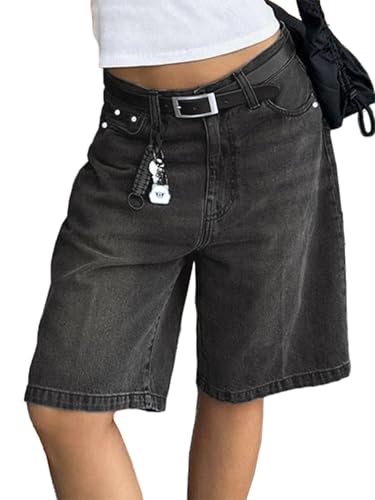 EMMIOL Women Jorts Baggy Jeans Jorts Outfits Mid-Low Waisted Deni...
