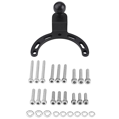 Qiilu オートバイタンクブラケット 車用 オートバイタンクマウントブラケット タンクマウントGPSホルダー 調節可能 耐久性 取り付け簡単 アルミ