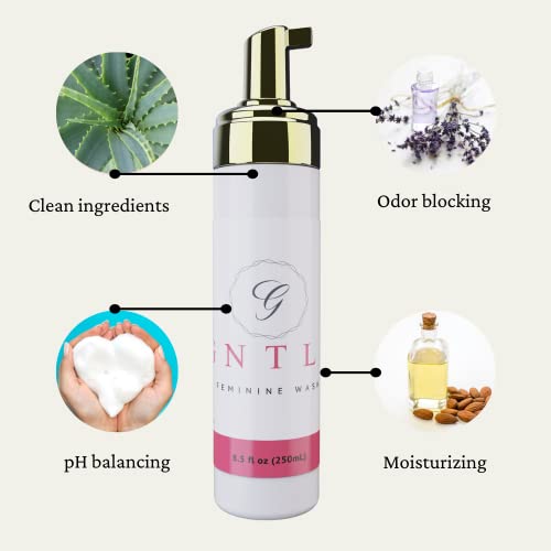 Gntle Natural Feminine Intimate Wash For Women: Organic Ph Balance Vagina Care Products For Vaginal Health- Hygiene Toiletries For Treatment Of Odor, Dryness, Yeast Infection, & Bv- 8.5 Oz #TOP3