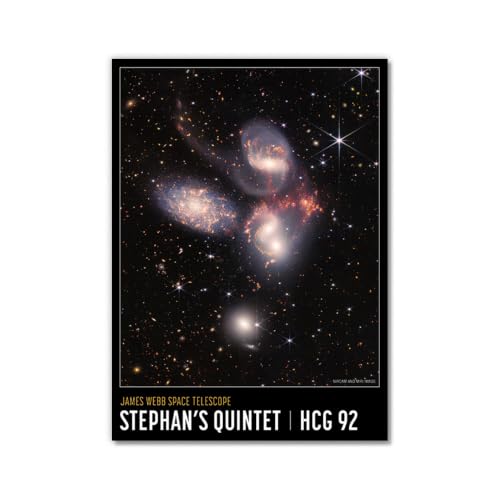 Nébuleuse spatiale James Webb impression sur toile astronomie cosmique 50x75cm sans cadre