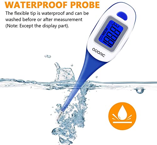 Digital Clinical Thermometer Easy To Read & Monitor Fever Temperature In 10 Seconds Of Rectal, Oral & Armpit Thermometer For Baby, Kids, Adults #TOP2