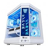 HYPER CYBER Froststrike Gaming PC Desktop Computer, AMD Ryzen 7 7800X3D, GeForce RTX 5070, 32GB DDR5, 2TB SSD, Wonder Vision 360 Turbo ARGB Black, Windows 11 Home, RGB Lighting, Ready to Use