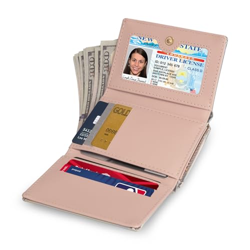 JANKS Small Wallet for Women Mini Laser Card Holder Case Iridescent Holographic Purse with Coin Pocket for Girls Ladies3