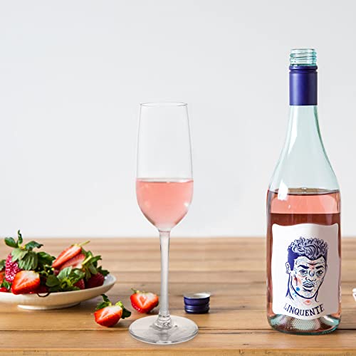 Copas de champán de plástico reutilizables y copas de vino de 200ml 5