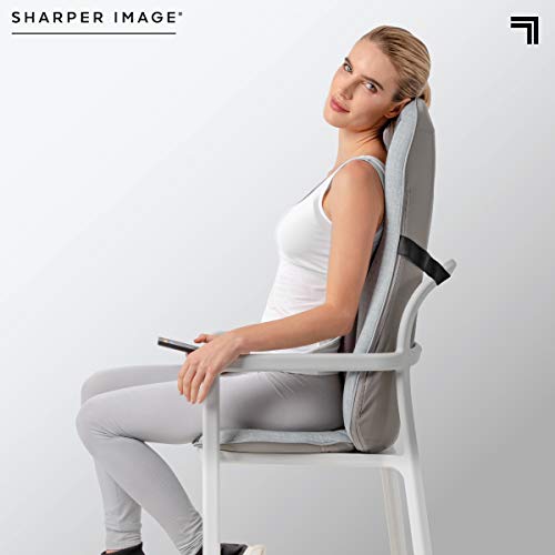 Sharper Image Smartsense Shiatsu Realtouch Chair Pad, Soothing Heat, 4 Deep Kneading Gel Nodes, Pain Relief For Neck, Back, Shoulders, Lumbar, Pressure Points Body Scan #TOP2