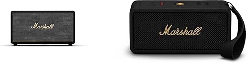 Marshall Stanmore III - Altavoz inalámbrico Bluetooth, negro y Middleton, altavoz Bluetooth portátil, negro y latón