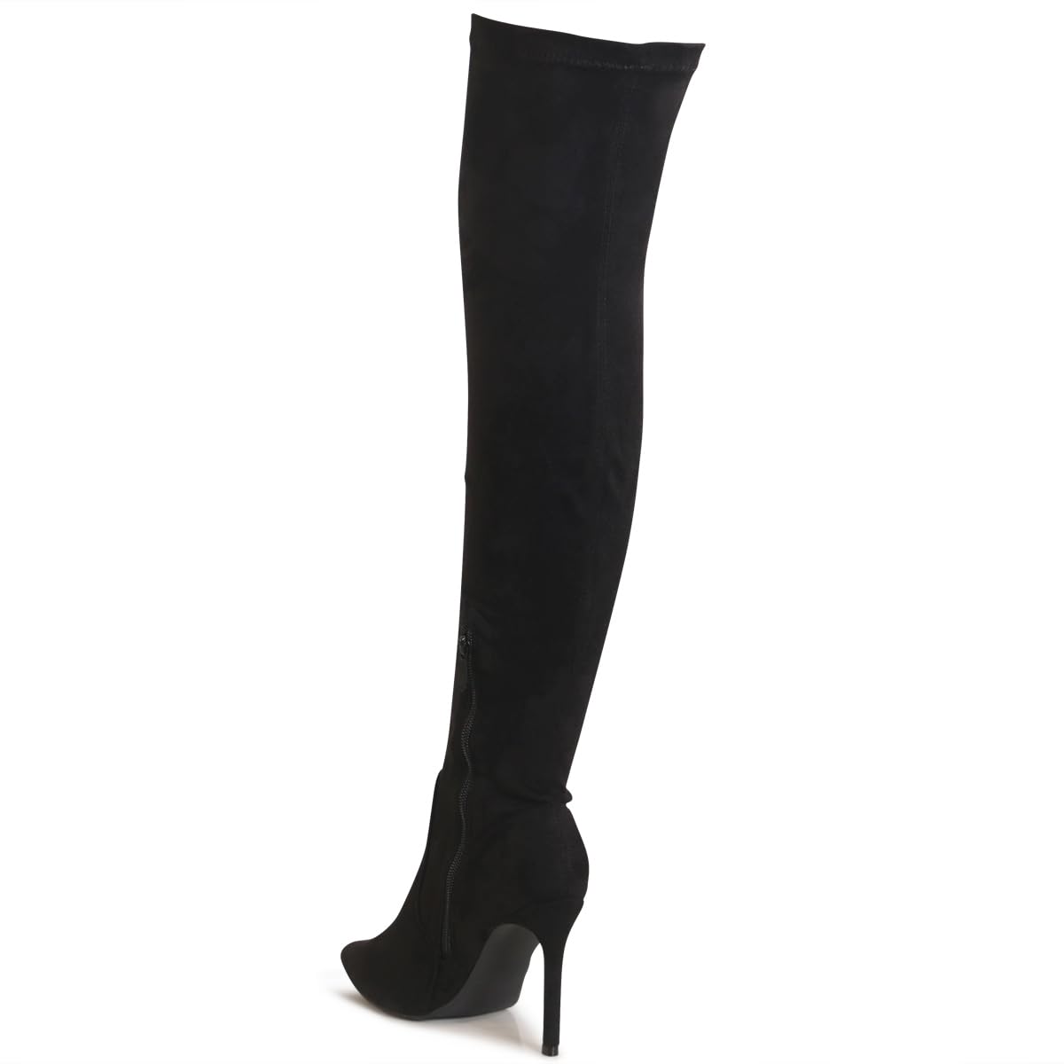 3206 Damen Spitze Overknee Stiefel Velours
