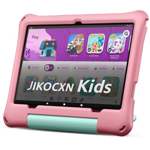 Image of JIKOCXN Kids Tablet, Android 16 Tablet for Kids 10 inch Octa-Core with Case, 24GB RAM 64GB ROM 1TB TF Card Expandable for Toddler Children, Parental Control, Dual Camera, BT5.0, WiFi, Gift (Pink)