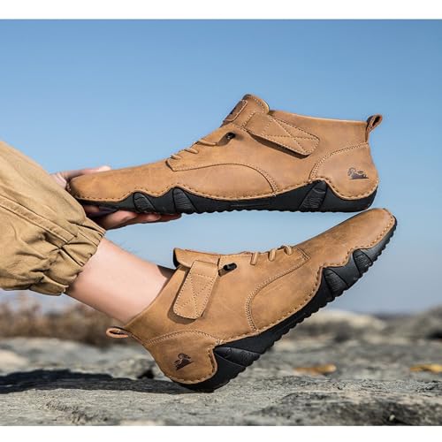 Men's Casual Boots Outdoor Comfortable Slip On Walking Shoes for Travel Dating Jeans Stylish High Top Ankle Sneakers2