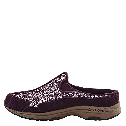 Easy Spirit Women's Traveltime 625 Mule, Wine Glitter Multi, 8.5 X-Wide #TOP9