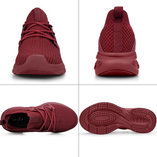 Image of Pujcs Men's Slip On Walking Shoes - Lightweight Breathable Mesh Sneakers for All Day Standing,Non Slip Shock Absorbing Athletic Footwear for Gym,Travel & Work