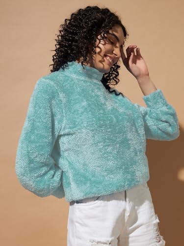 Image of THE DRY STATE Women's Fur Pull Over With High Neck