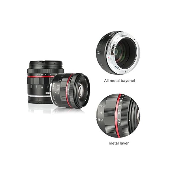 Meike 50 mm F1.7 Full Frame Große Blende Manueller Fokus Objektiv für Sony FE E Mount spiegellose Kameras A7RIII A7III… – Bild 6