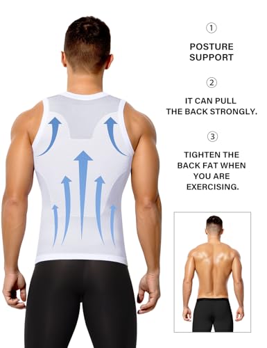 Arjen Kroos Camiseta Reductora Hombre Chaleco de Compresión Adelgazante Camisa Compresion Body Shaper Faja Moldeadora