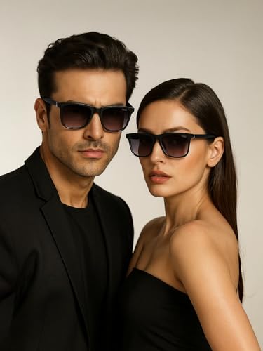 Image of IDEE | 100% UV protected | Unisex | Large | Full Rim | Square | Gradient Lens Polycarbonate Frame