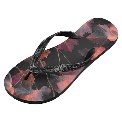 Flip Flop Sandals Surreal Leaf Print for Women Men Beach Outdoor XS2