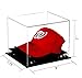 Better Display Cases Clear Acrylic Baseball Cap Display Case with Black Risers (A006-BR)