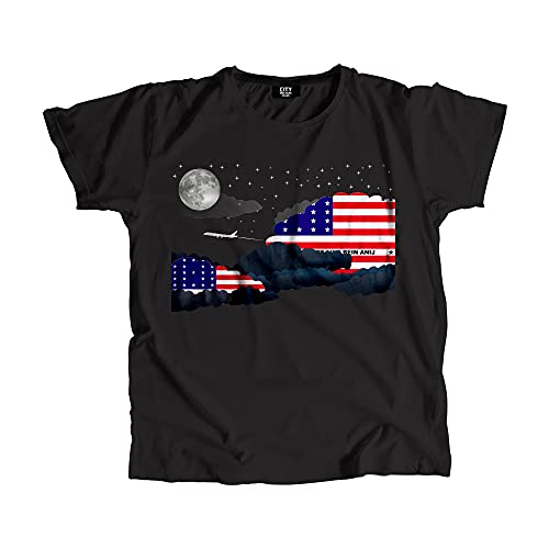 T-shirt Bikini Atoll Night Clouds mixte en coton coupe droite confortable