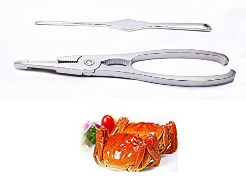 Image of Crab Cutter Tool Set, Stainless Steel Multipurpose Crackers, Shell Fish, Lobster Crab Cutter & Nutcracker 7inch