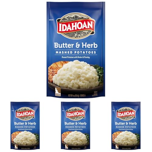 Idahoan Mashed Potatoes, Butter & Herb, 4 oz (Pack...