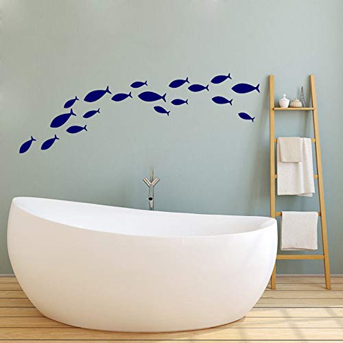Set de 77 vinilos adhesivos peces azul miniatura 2