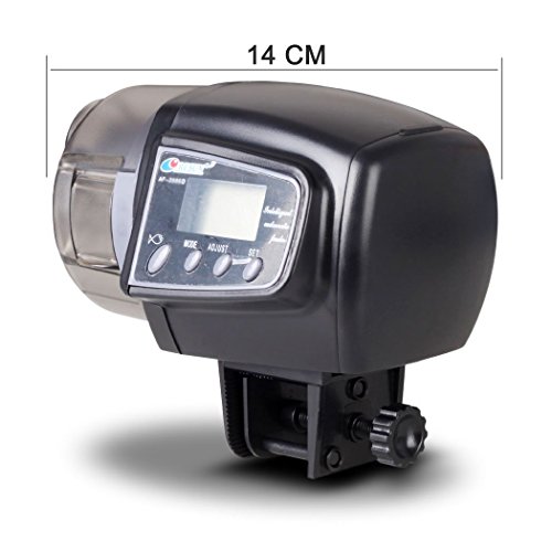 Xubox Automatic Fish Feeder, Adjustable Feeding Dose And Frequency Digital Fish Feeder Aquarium Food Dispenser Timer For Fish Tank, Turtle Pond, 100 Ml Large Capacity For Vacation, Batteries Included #TOP3