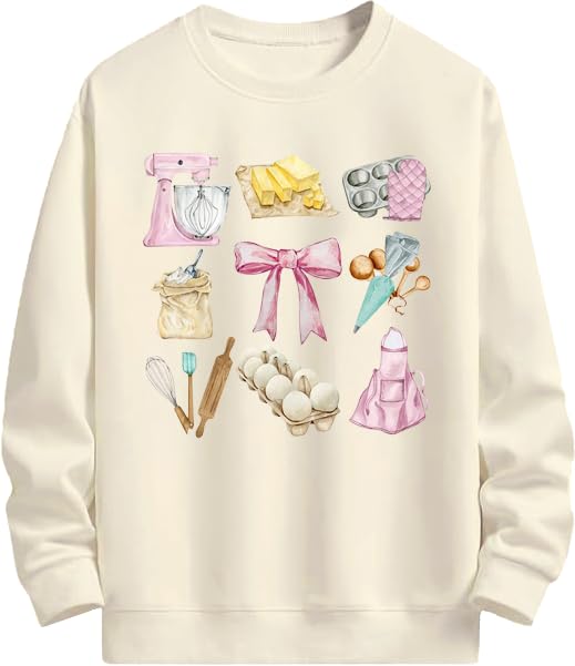 Generic Unisex Baking Sweatshirt, Blue, Small-Medium-Large-XL-2XL-3XL