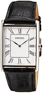 Seiko zegarek damski kwarcowy stal szlachetna ze skórzanym paskiem