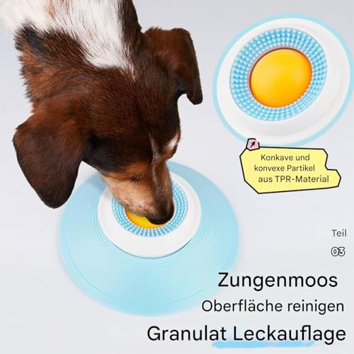 Lecknapf Für Hunde Und Katzen, Leckspielzeug Für Hunde, Leckplatte Haustiere Slow Feeder Lick Bowl, Lustiger Leckball -Fördert Geistige Aktivität Und Natürliches Suchverhalten
