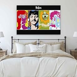 REOTTO Poster décoratif sur toile The Beatles Rock Band – Impression d’art moderne pour chambre à coucher – 20 x 30 cm - Les Beatles, Paul McCartney, John Lennon, RIngo Starr, George Harrison REOTTO Poster décoratif sur toile The Beatles Rock Band - Impression d'art moderne pour chambre à coucher - 20 x 30 cm – Image 6