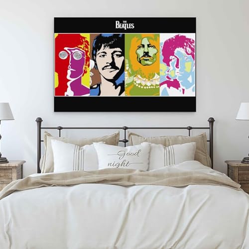 REOTTO Poster décoratif sur toile The Beatles Rock Band – Impression d’art moderne pour chambre à coucher – 20 x 30 cm - Les Beatles, Paul McCartney, John Lennon, RIngo Starr, George Harrison REOTTO Poster décoratif sur toile The Beatles Rock Band - Impression d'art moderne pour chambre à coucher - 20 x 30 cm – Image 7