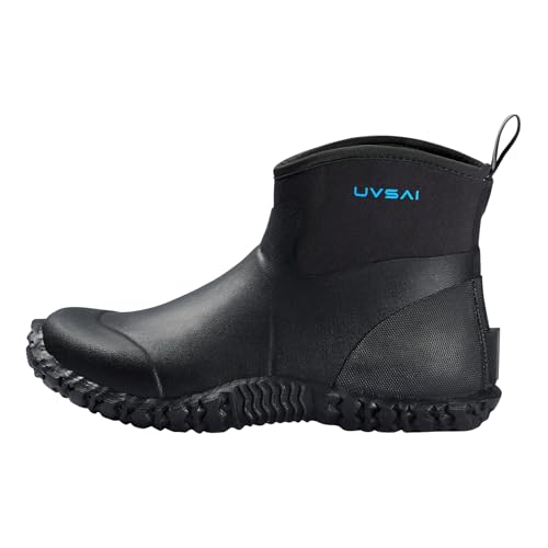 Image of Men's Waterproof 5.3-inch Ankle High Garden Shoes Rain Boots Slip-On Footwear for Gardening Farming Lawn Care Yard Work