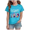 T-Shirt Kpop Fille Garçon à Manches Courtes Col Rond Motif D-Demon H-Hunters Décontracté Confortable pour Enfants et Adolescents