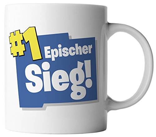 El Baúl Gráfico VanVerden - Taza con diseño de Victoria de Battle Royale (Incluye Tarjeta de Regalo), Color Blanco y Multicolor