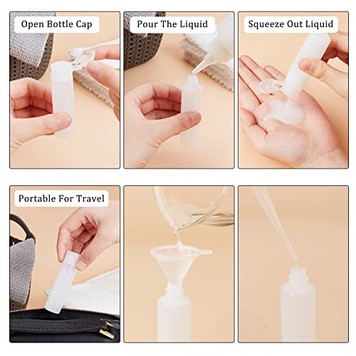 BENECREAT Plastic Squeeze Sample Bottles with Flip Caps #TOP21