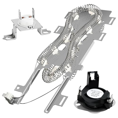 Upgraded 8544771 WP8544771 Dryer Heating Element 280148 Thermal Cut Off Kit 8557403 High Limit Thermostat 8318314 Thermal Fuse Fit for Whirlpool Maytag AP6013115 PS11746337 EAP11746337 by Romalon