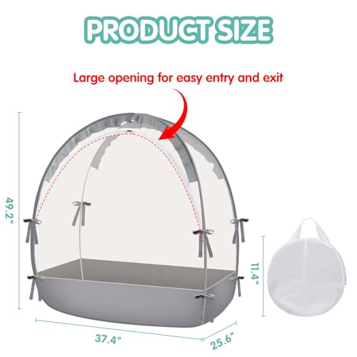 image for Zkaitoy Crib Tent - Crib Net to Keep Baby in, Stop Baby from Climbing 