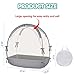 Crib Tent - Crib Net to Keep Baby in, Stop Baby from Climbing Out of Crib, Pop Up Crib Tent with Durable Breathable Net Double Zipper Strong Rods Installation Convenience