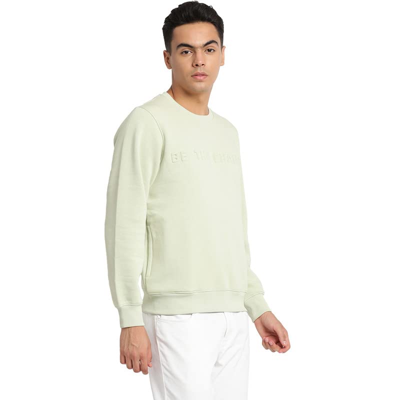 Image of Turtle Men Light Green Printed Round Neck Sweatshirt