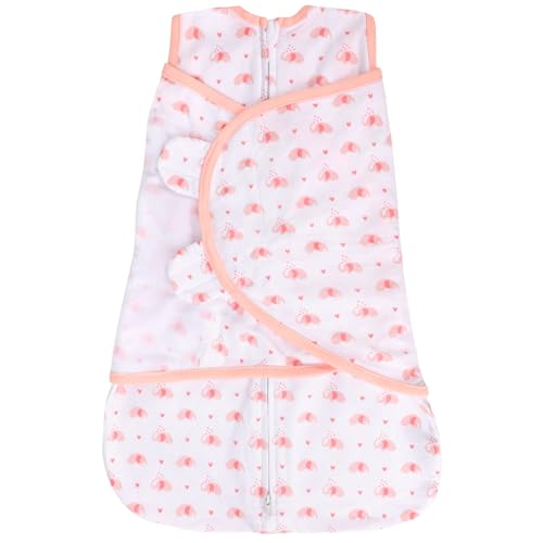 LANDICI Newborn Sleep Sack Baby Swaddle, 0-3 Months, 100% Cotton Swaddles for Newborns, 3-Way Adjustable Baby Wearable Blanket, Easy Changes Sleepsack Swaddle