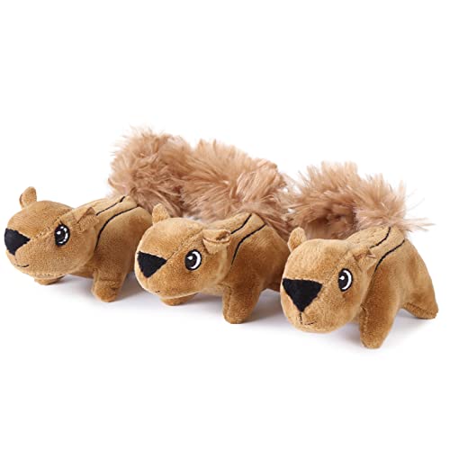 Laifug Hide and Seek Replacement Squirrel Dog Toy -3 Pack Universal Squirrel