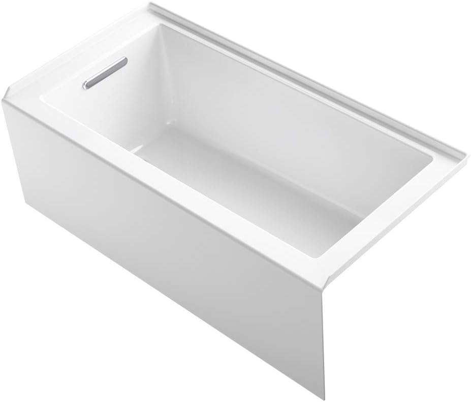 Kohler 1956-LA-0 Underscore® 60" x 30" alcove bath, left drain, White