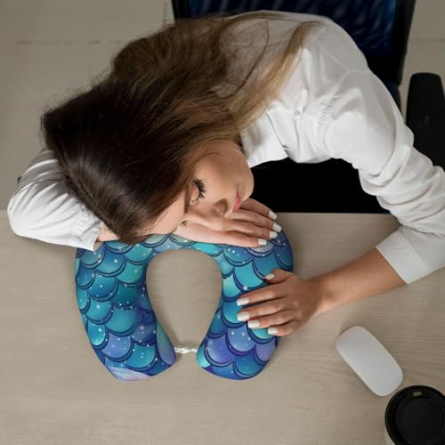 Almohada de espuma viscoelástica ergonómica para viaje miniatura 6