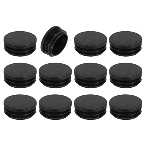uxcell Round Plastic Plug,42mm(1.65") OD Furniture Leg Pipe Insert 12Pcs