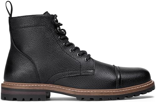 Image of Jousen Mens Boots Premium Leather Cap Toe Casual Boots Chukka Dress Boots for Men