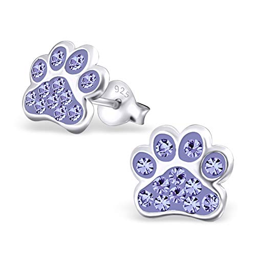 Image of 925 Sterling Silver Paw Print Stud Earrings (Choose Your Style) (Nickel Free)