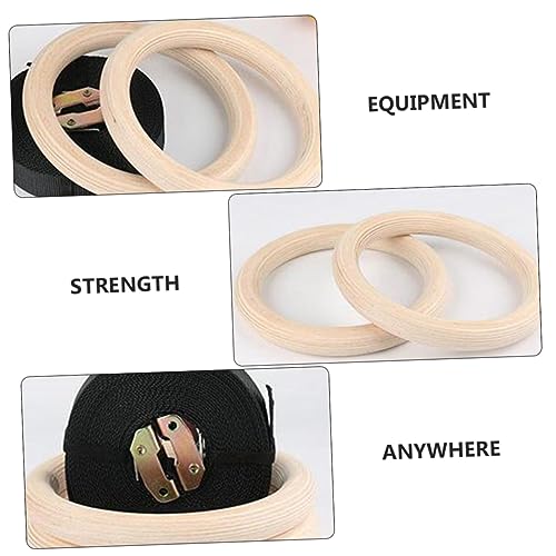 Anillas de gimnasia de madera ajustables para entrenamiento miniatura 7
