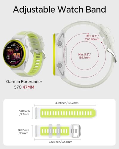 Bracelet Forerunner 970 ajustable en TPU flexible et résistant
